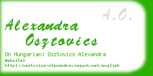 alexandra osztovics business card